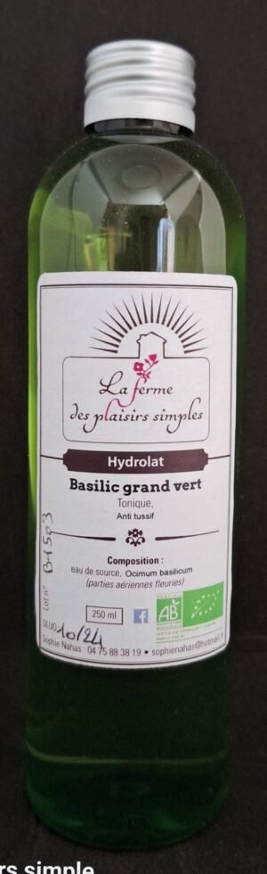 hydrolat bio demeter basilic direct petit producteur Ardèche