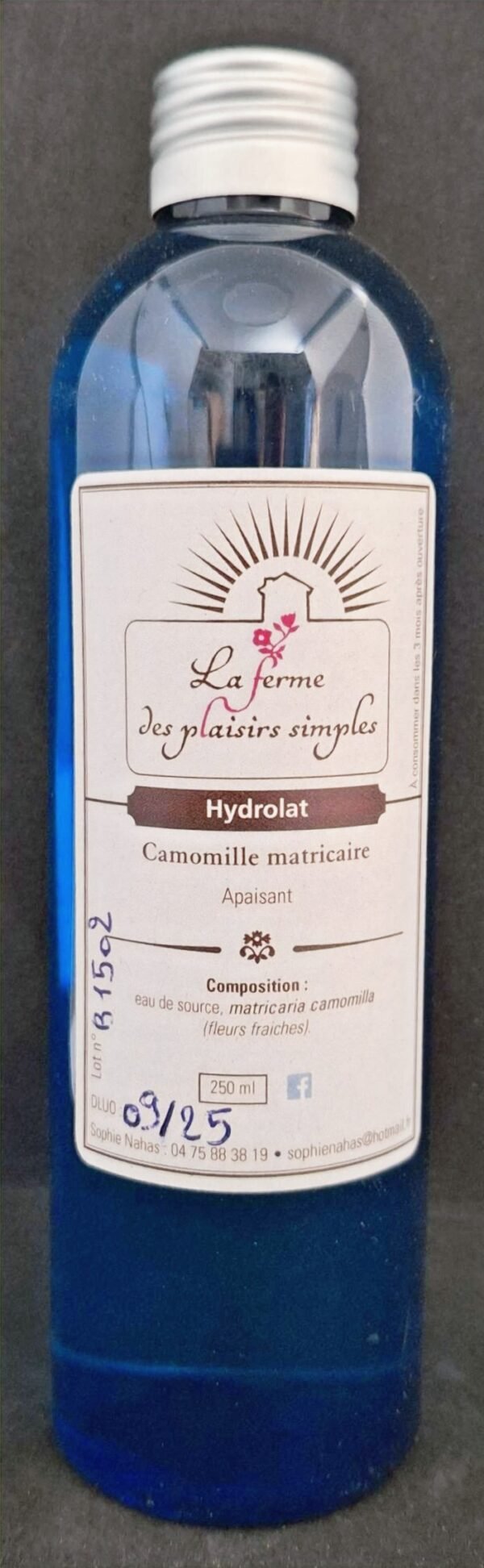 hydrolat camomille matricaire bio demeter direct petit producteur ardeche