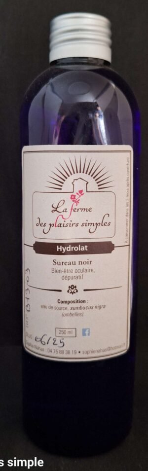 hydrolat de sureau noir bio demeter direct petit producteur ardeche